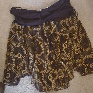 Black & Gold Tube Top